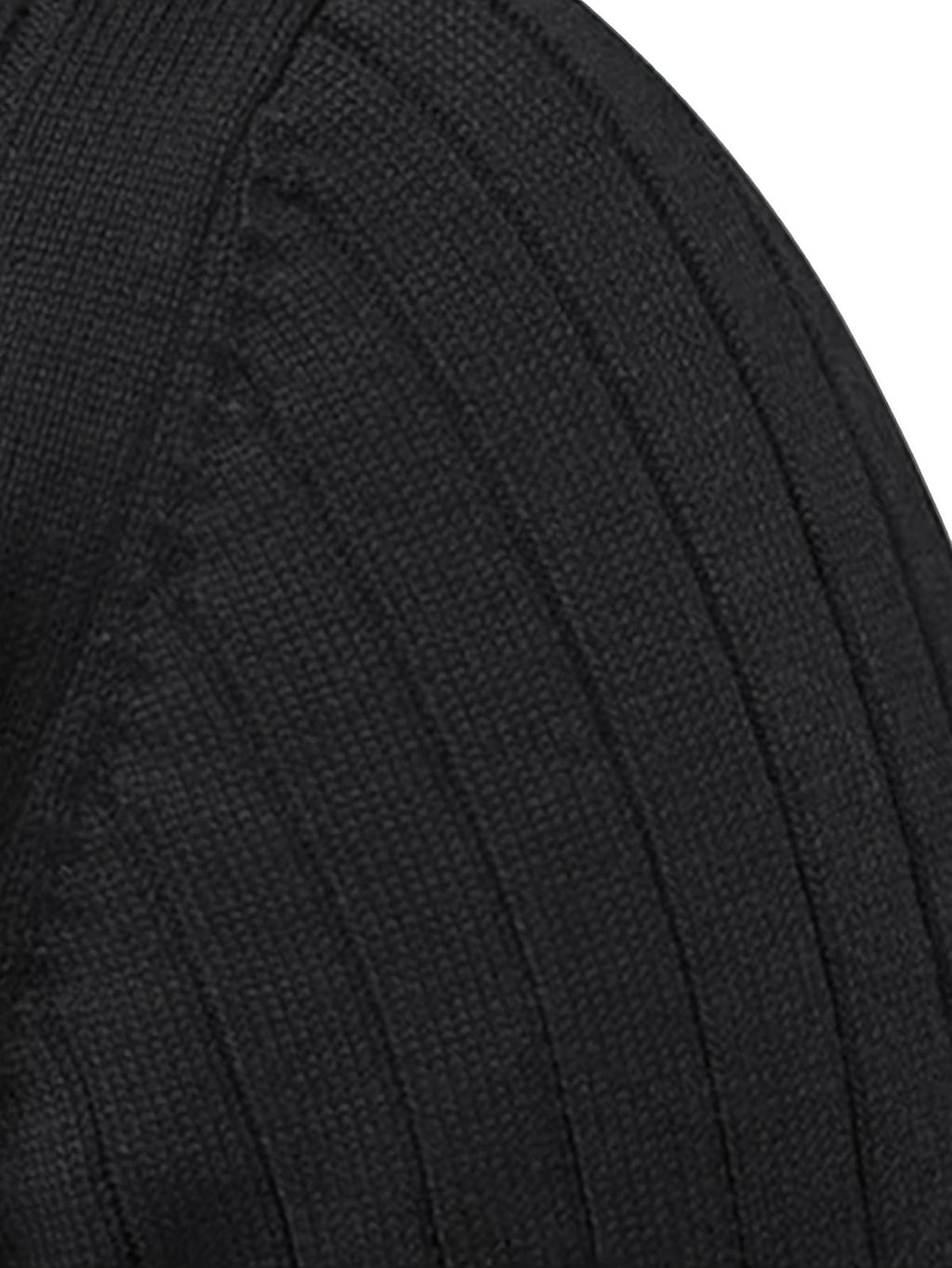 men's half zip stand collar sweater in black