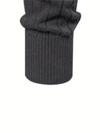 men's half zip stand collar sweater in gray