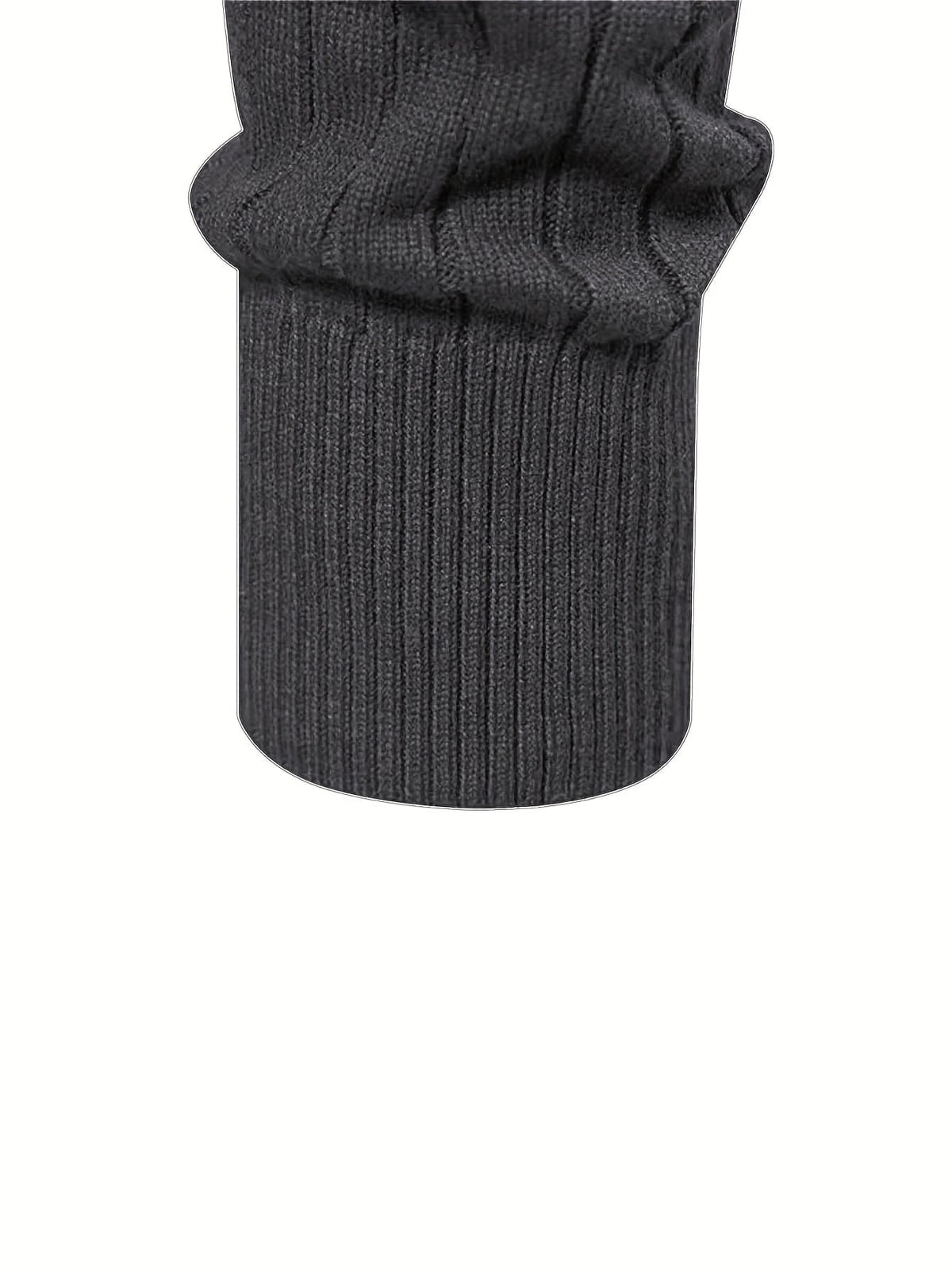 men's half zip stand collar sweater in gray