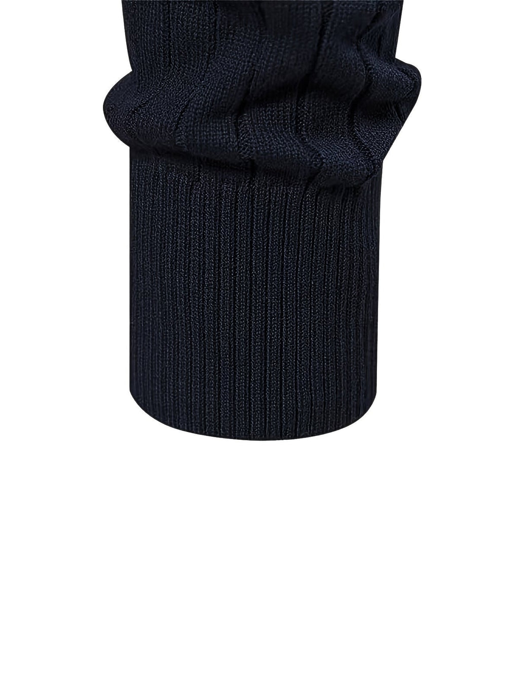 men's half zip stand collar sweater in navy