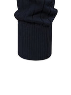 men's half zip stand collar sweater in navy