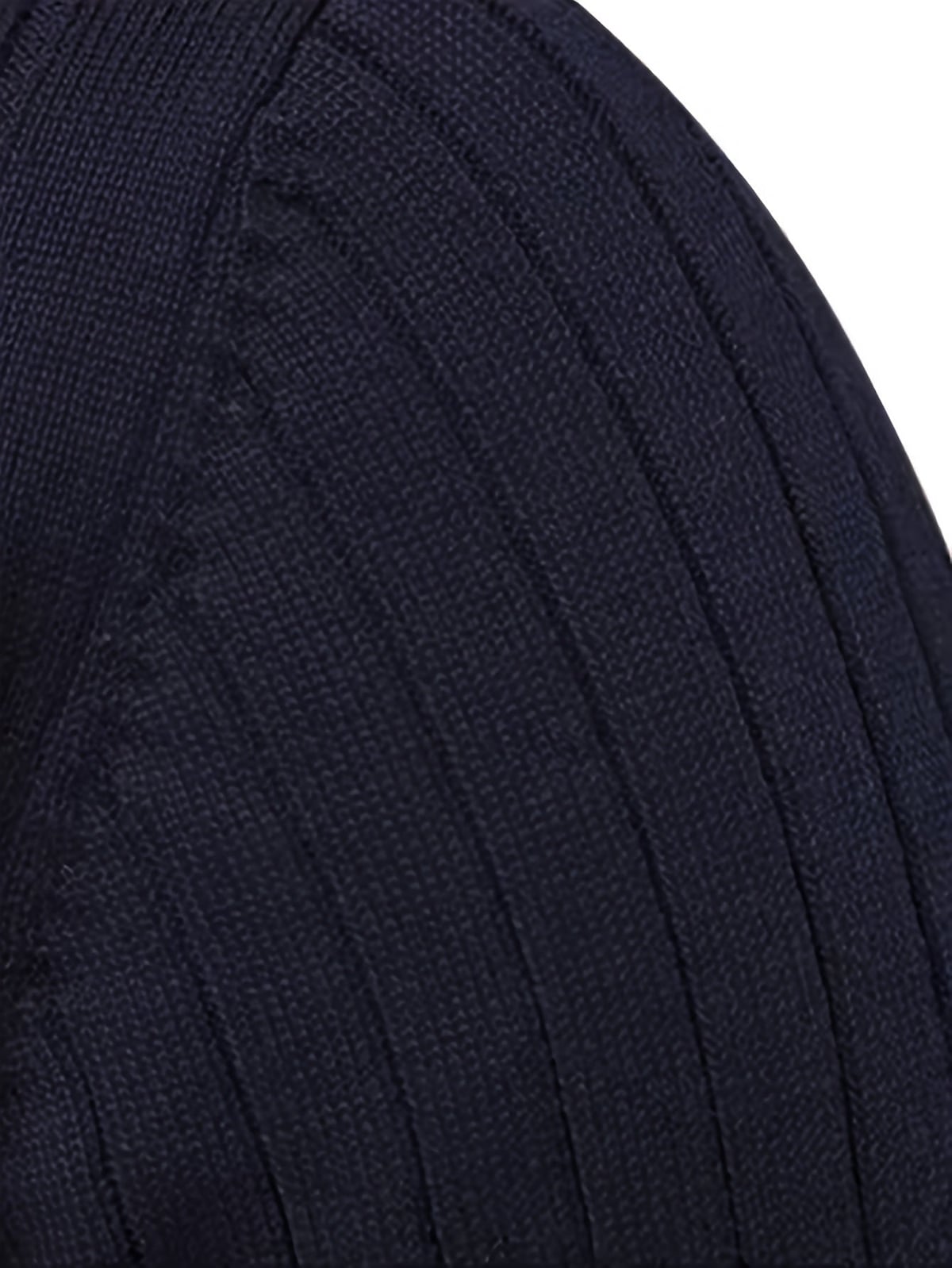 men's half zip stand collar sweater in navy