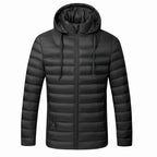 men's heated hooded puffer jacket
