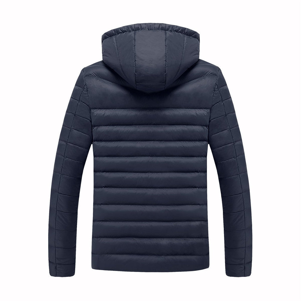 men's heated hooded puffer jacket