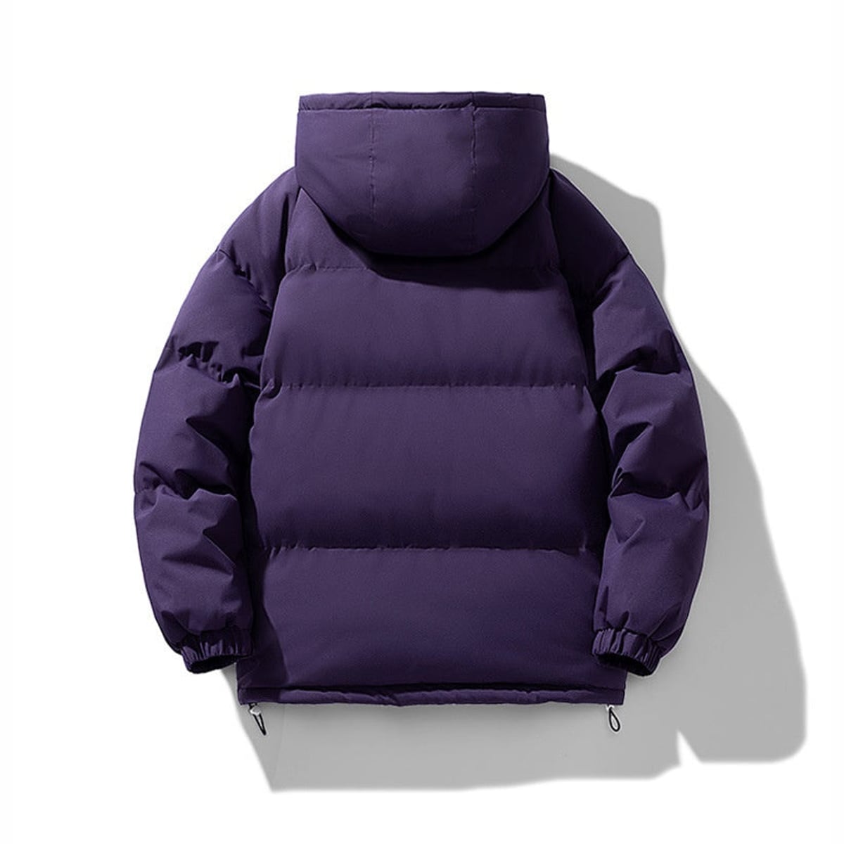 men's hooded puffer jacket in purple