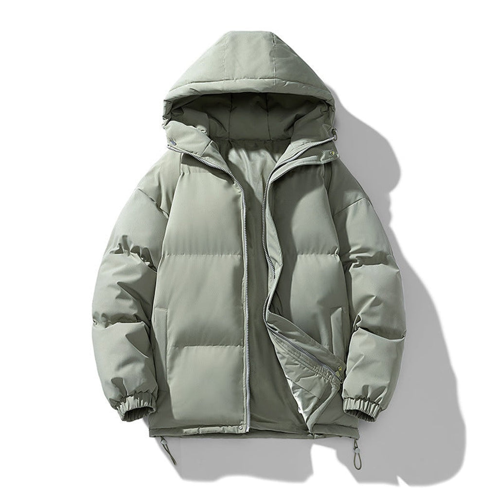 men's hooded puffer jacket in green