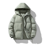 men's hooded puffer jacket in green