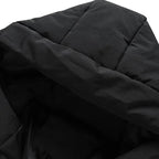 men's hooded slim puffer jacket in black