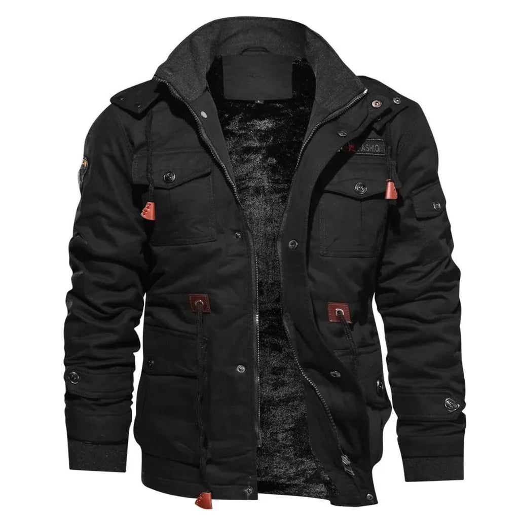 men's insulated field jacket in black
