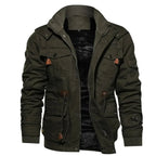 men's insulated field jacket in olive green