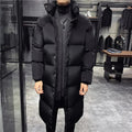 men's insulated puffer jacket in black high neck