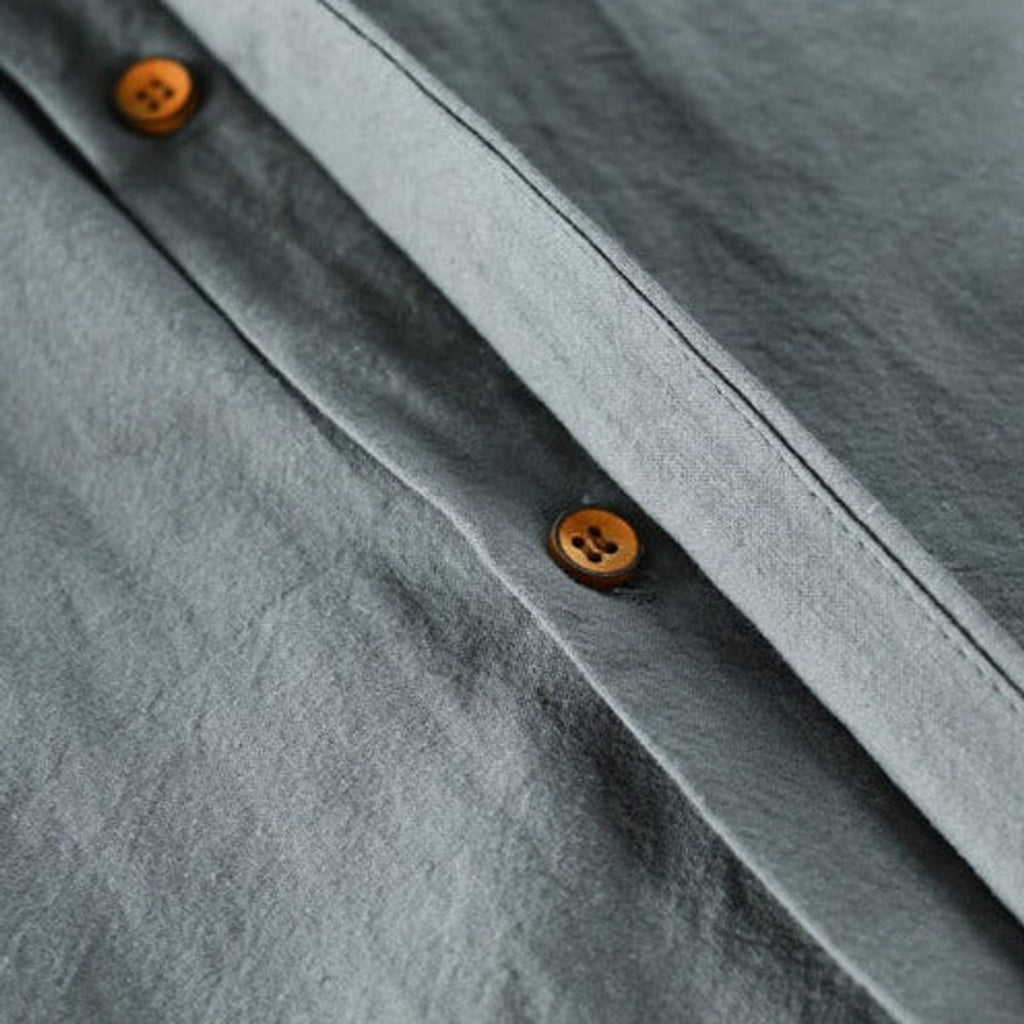 men's japanese style camp collar shirt