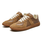 men's lace-up classic sneakers in brown