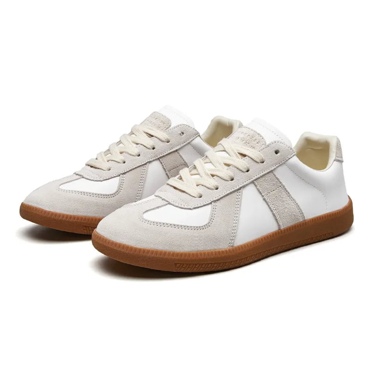 men's lace-up classic sneakers in white