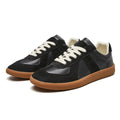 men's lace-up classic sneakers in black