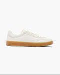 men's lace-up court sneakers in white