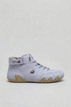 men's lace-up high top sneaker boots in light blue