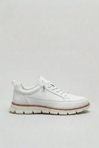 men's lace-up smart casual trainers in white
