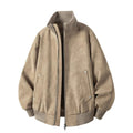 men's long sleeve bomber jacket khaki