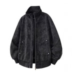 men's long sleeve bomber jacket black