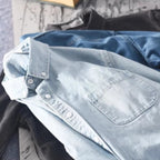 men's long sleeve button-up denim shirt