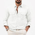 men's long sleeve utility polo shirt