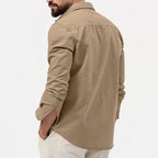 men's long sleeve utility polo shirt