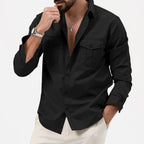 men's long sleeve utility polo shirt