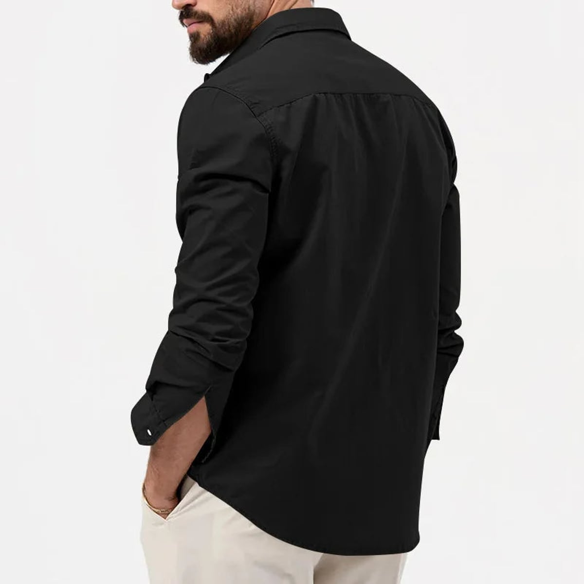 men's long sleeve utility polo shirt