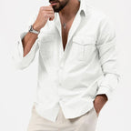 men's long sleeve utility polo shirt