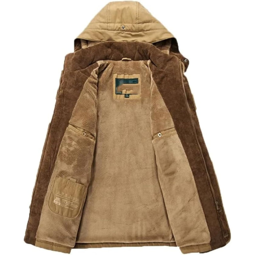 men's long windproof overcoat