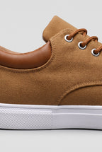 men's low top lace-up trainers in white
