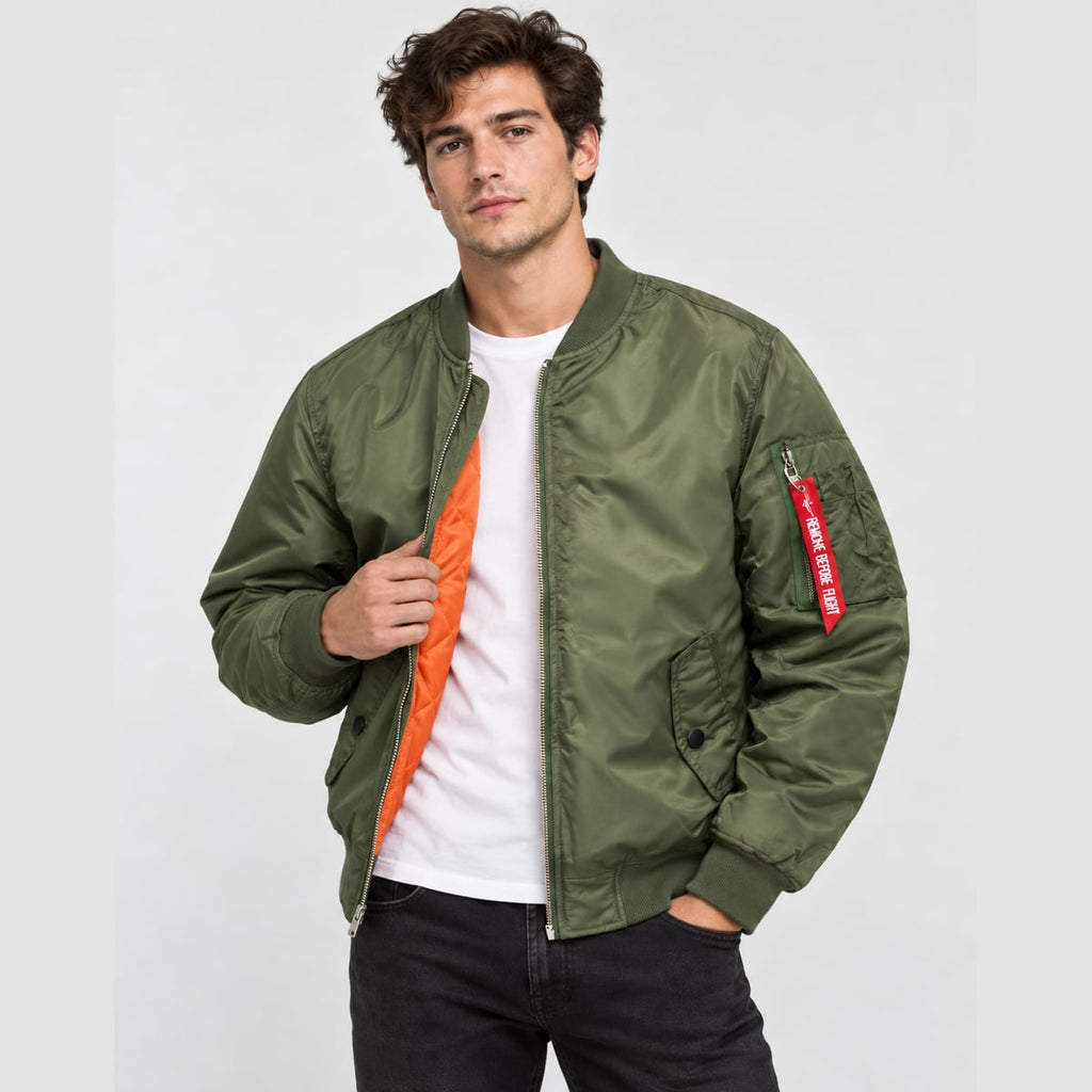 men's ma-1 bomber jacket in green