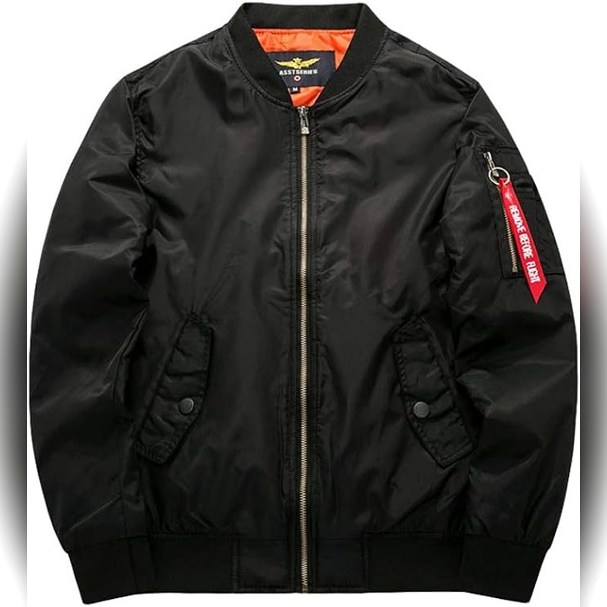 men's ma-1 bomber jacket in black