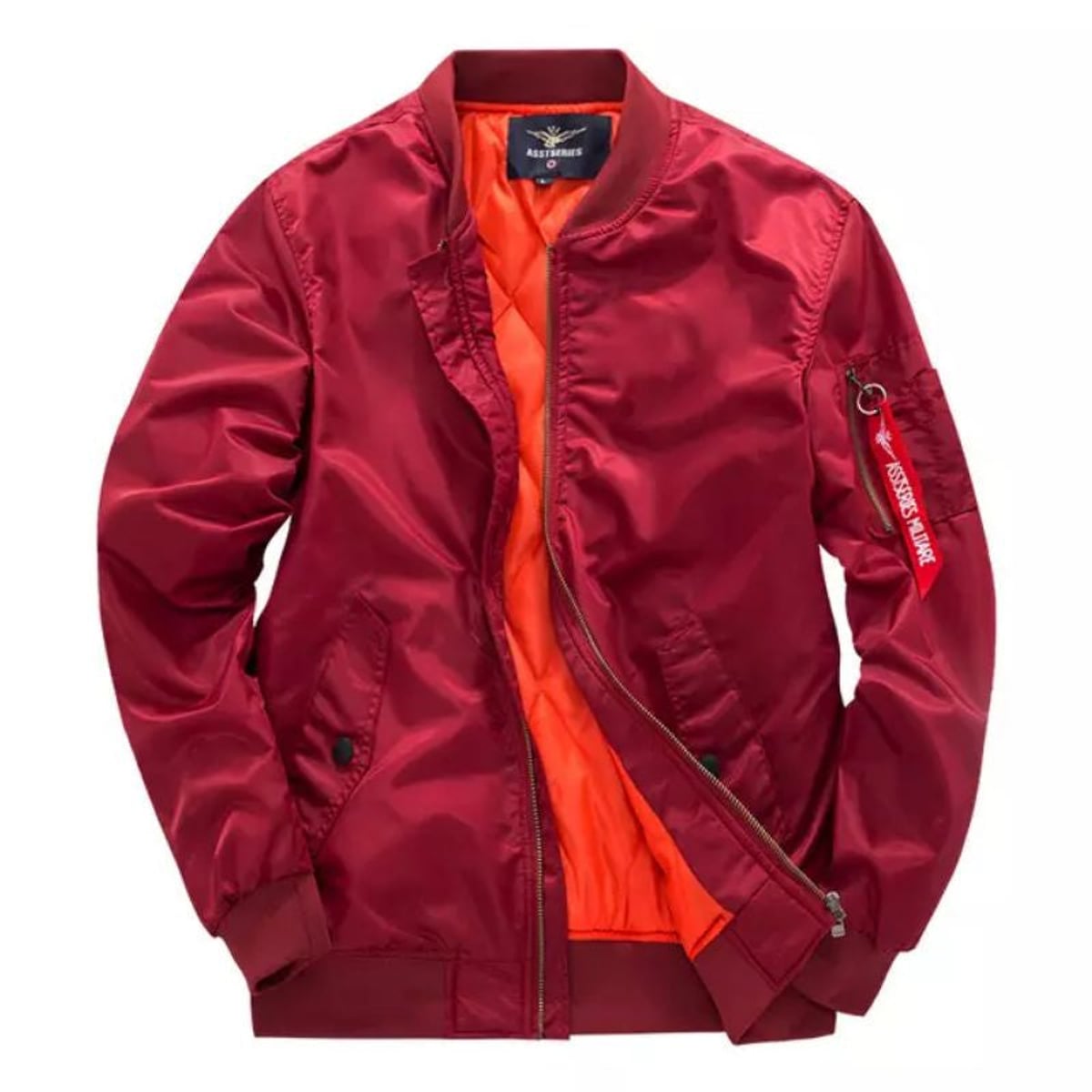 men's ma-1 bomber jacket in red