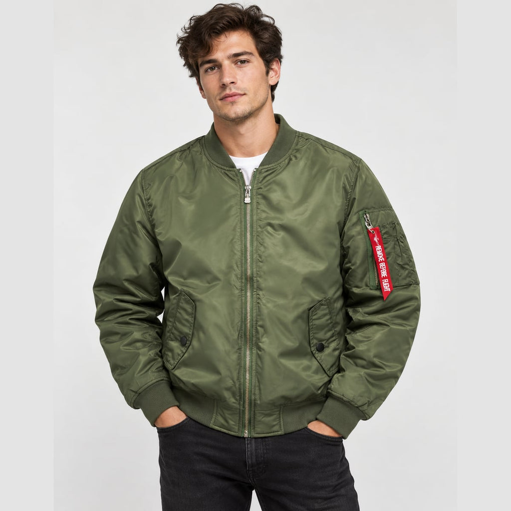 men's ma-1 bomber jacket in green