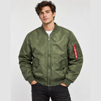 men's ma-1 bomber jacket in green