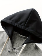 men's oversized hooded utility jacket