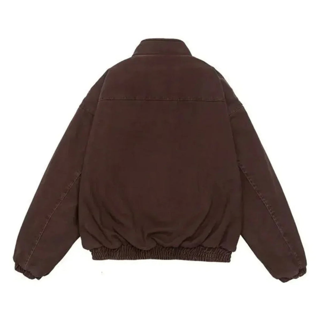 men's oversized sherpa-lined puffer jacket in brown