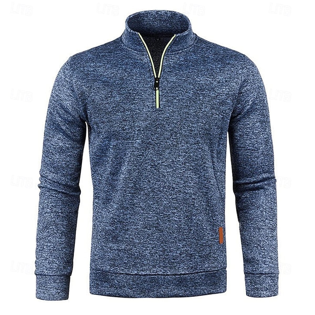 men's quarter-zip long sleeve polo