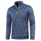 men's quarter-zip long sleeve polo