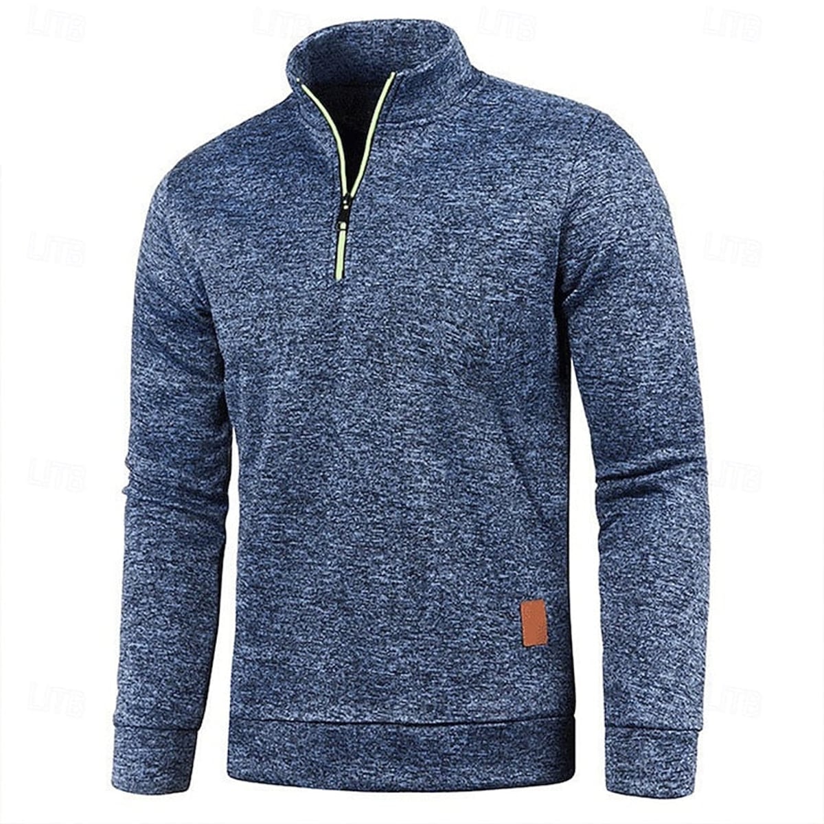 men's quarter-zip long sleeve polo