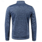 men's quarter-zip long sleeve polo