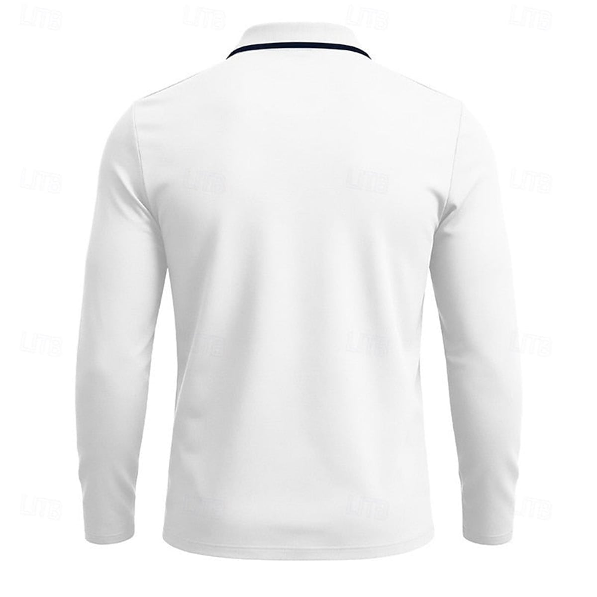 men's quarter-zip long sleeve polo shirt
