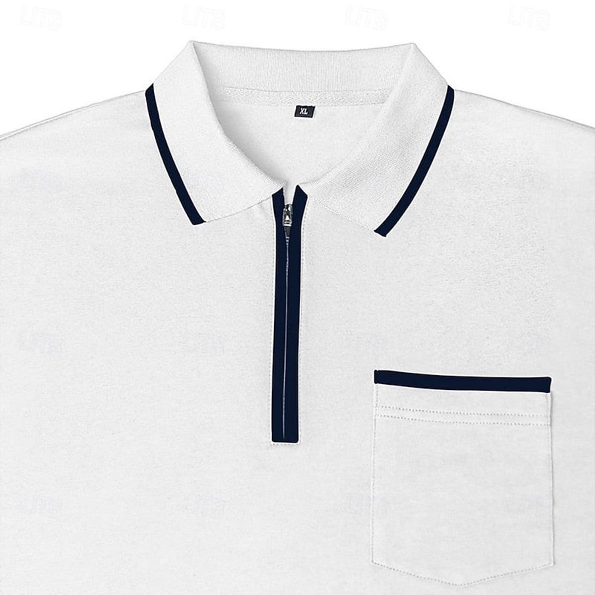 men's quarter-zip long sleeve polo shirt