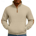 men's quarter-zip pullover in khaki
