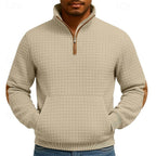 men's quarter-zip pullover in khaki