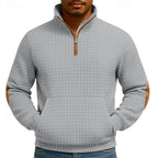 men's quarter-zip pullover in light gray