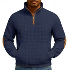 men's quarter-zip pullover in navy blue