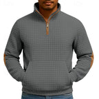 men's quarter-zip pullover in dark gray